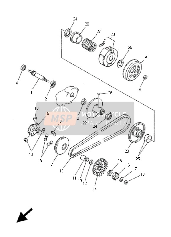 Yamaha YN50 NEOS 2005 Clutch for a 2005 Yamaha YN50 NEOS